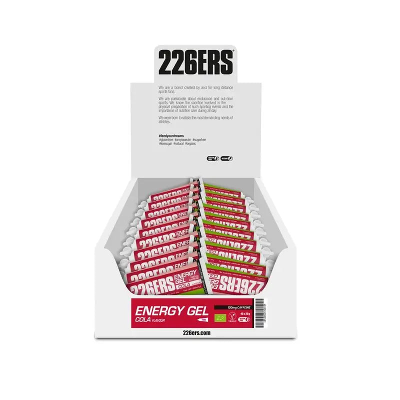 226Ers Energy Gel 25Gr Gel Energético Cola - 100Mg Cafeína, 40x24 gr