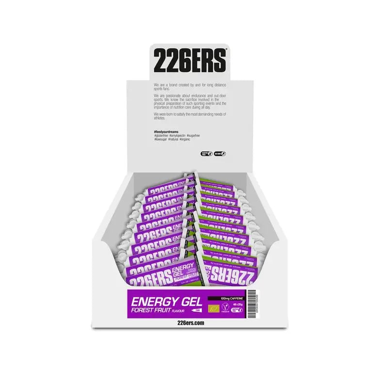 226Ers Energy Gel 25Gr Gel Energético Frutas Del Bosque - 100Mg Cafeína, 40x25 gr
