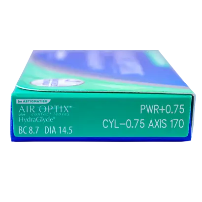 Air Optix Plus Hydraglyde Lentillas Tóricas Mensuales , 6 unidades - -6.00,-2.25,60,8.7,14.50